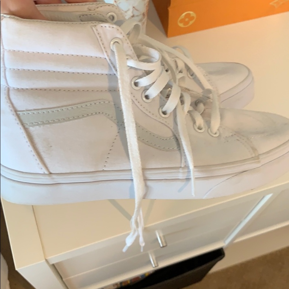 High top white vans